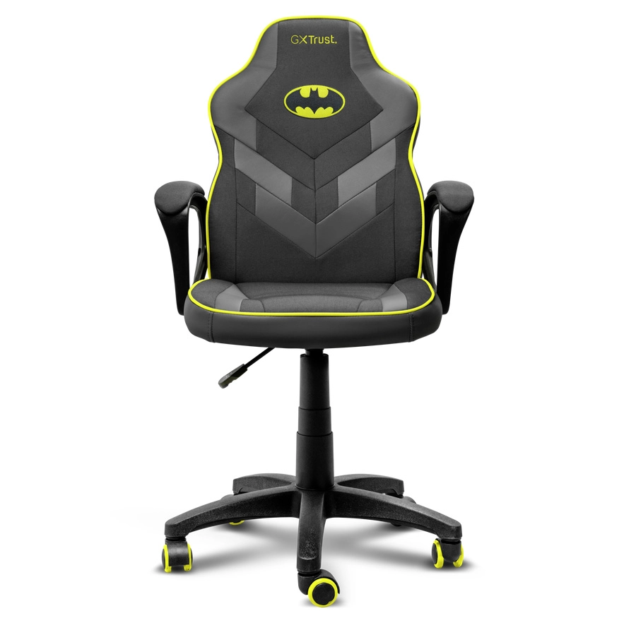 Fotel Trust GXT 703BM Revvo Kids Dla dzieci do 110kg Tkanina Skóra ECO Czarno-żółty Batman