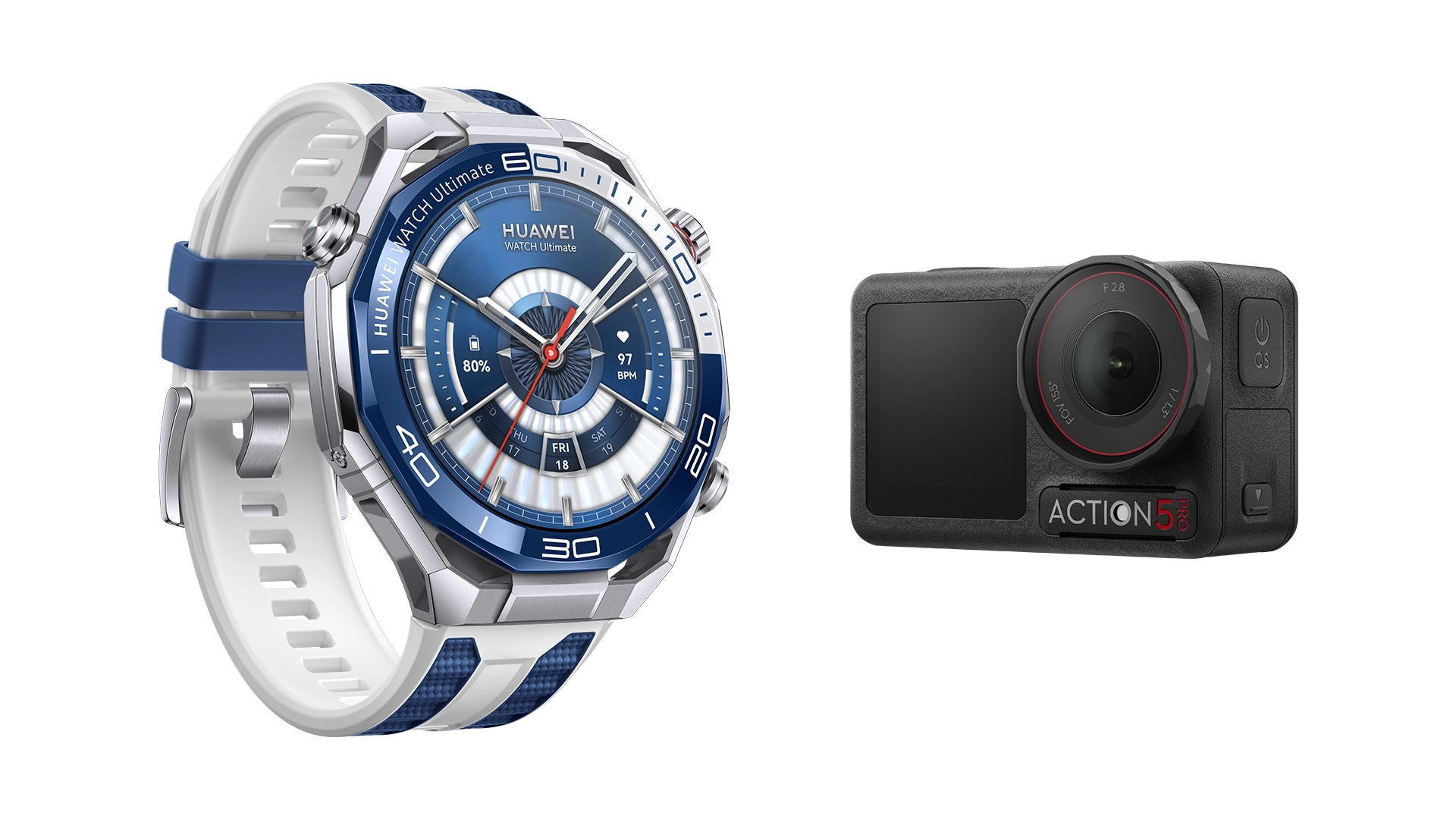 Smartwatch Huawei Watch Ultimate 2 Funkcje AI 48mm Niebieski + DJI Osmo Action 5 Pro