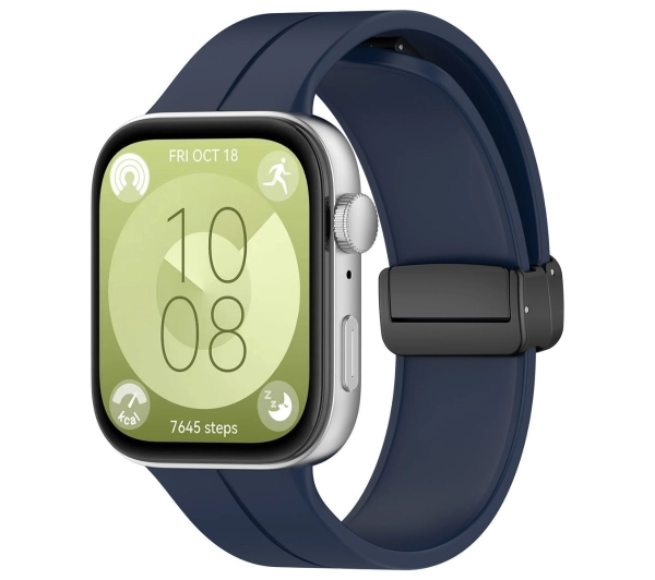 Bizon Strap Watch Silicone L do Huawei Watch Fit 4 / Huawei Watch Fit 4 Pro / Huawei Watch Fit 6 granatowy