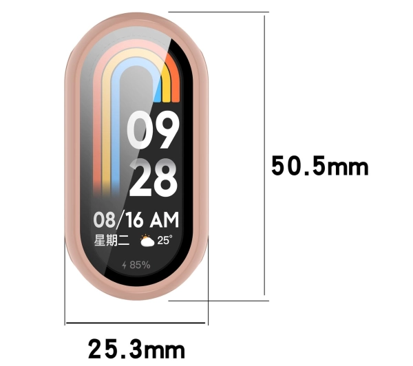 Bizon ze szkłem do Xiaomi Smart Band 10 różowy