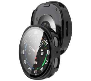 Bizon ze szkłem do Samsung Galaxy Watch 8 44 mm czarny