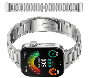 Bransoleta Bizon ze stali nierdzewnej Aura do Huawei Watch Fit 4 / Huawei Watch Fit 4 Pro / Huawei Watch Fit 3 srebrny