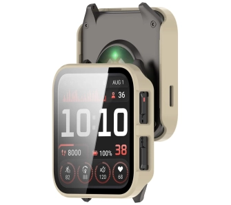 Nakładka na tarczę Bizon ze szkłem do Garmin Venu X1 beżowy