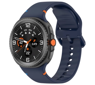 Pasek Bizon Strap Watch Silicone G do Samsung Galaxy Watch 8 40 mm / 44 mm / Samsung Galaxy Watch 8 Classic 46 mm granatowy