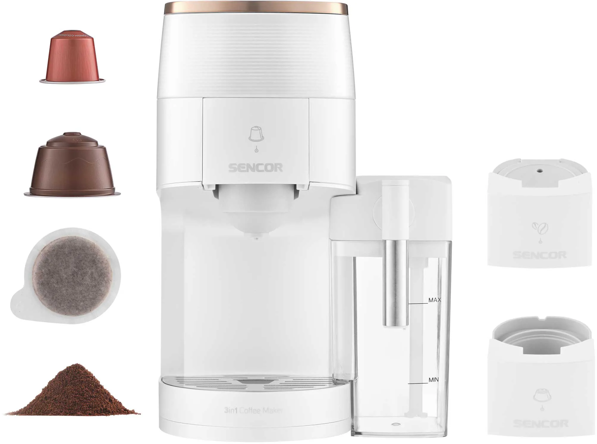 Ekspres na kapsułki Sencor SCC 3001WH