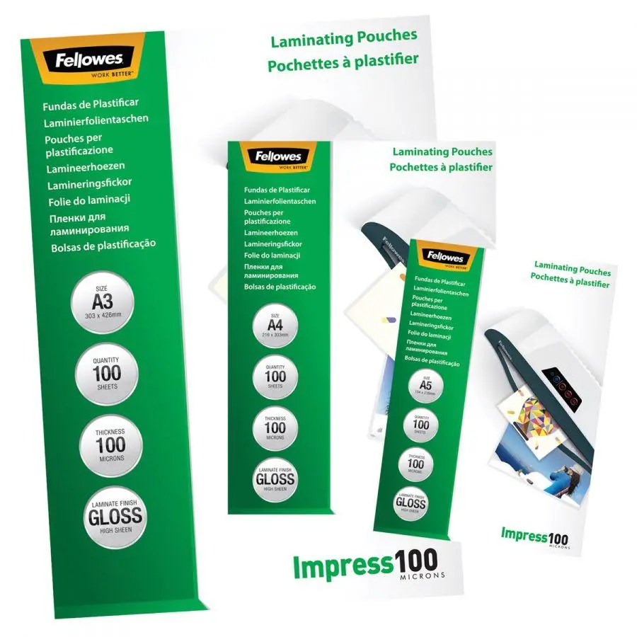 Folia laminacyjna Fellowes Impress A5 100mik 100szt. Błyszczący
