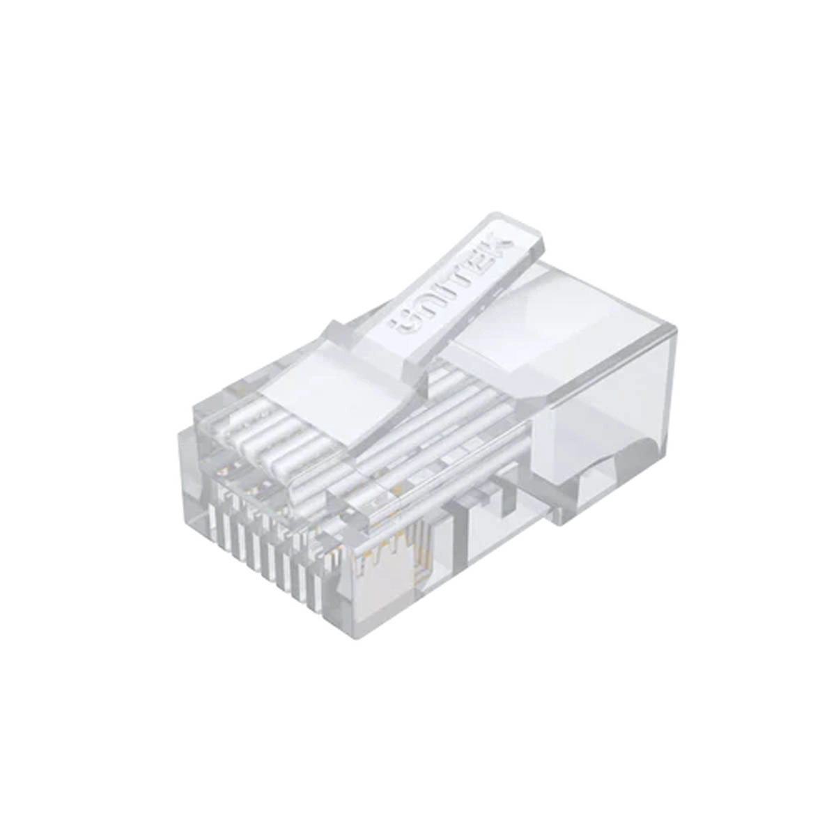 Wtyczka Unitek OT1091ATP01 wtyk modularny Pass-Through RJ45 Cat.6 100 szt. Przezroczysty
