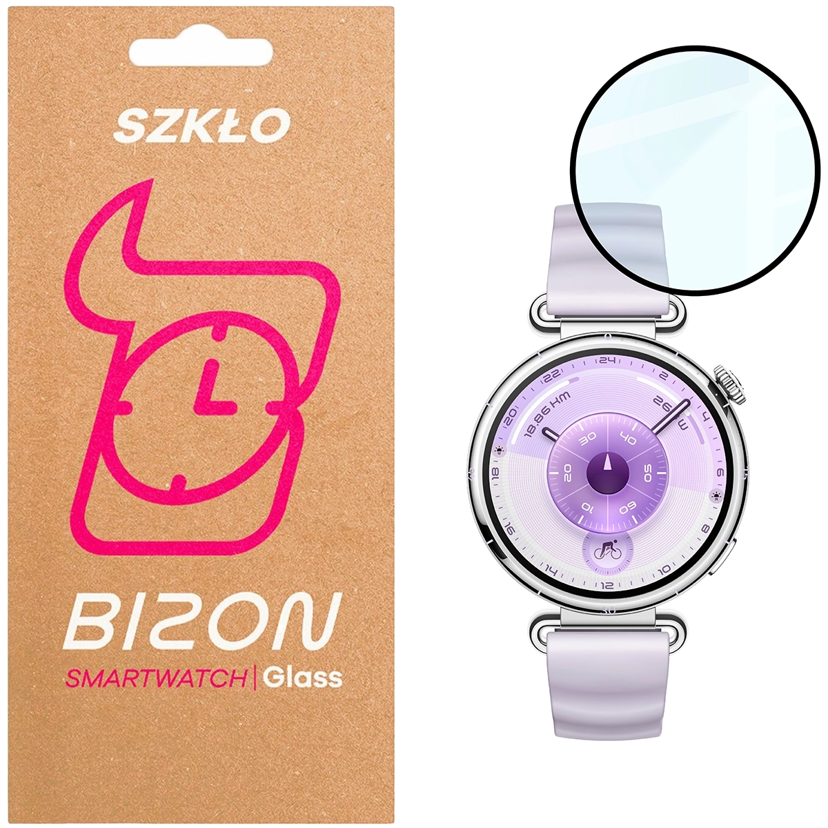 Szkło hybrydowe Bizon Edge Hybrid do Huawei Watch GT6 41mm