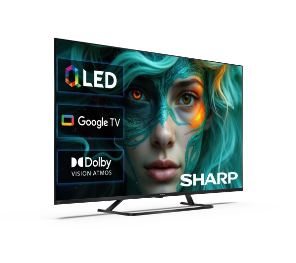 Sharp 50HP6765E 50" QLED 4K Google TV Dolby Vision Dolby Atmos HDMI 2.1 DVB-T2 - Kup na Raty - RRSO 0%