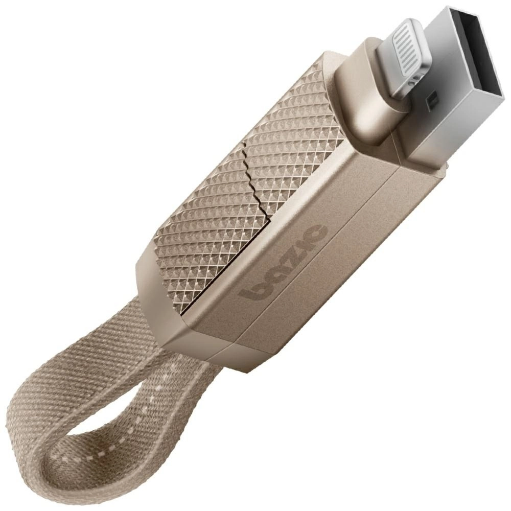 Kabel Bazic USB-A/USB-C do USB-C/Lightning 0,15m Złoty