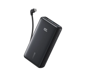 Powerbank Anker Zolo (A110EH11) 20000 mAh 22.5W Wbudowany kabel USB-C Czarny