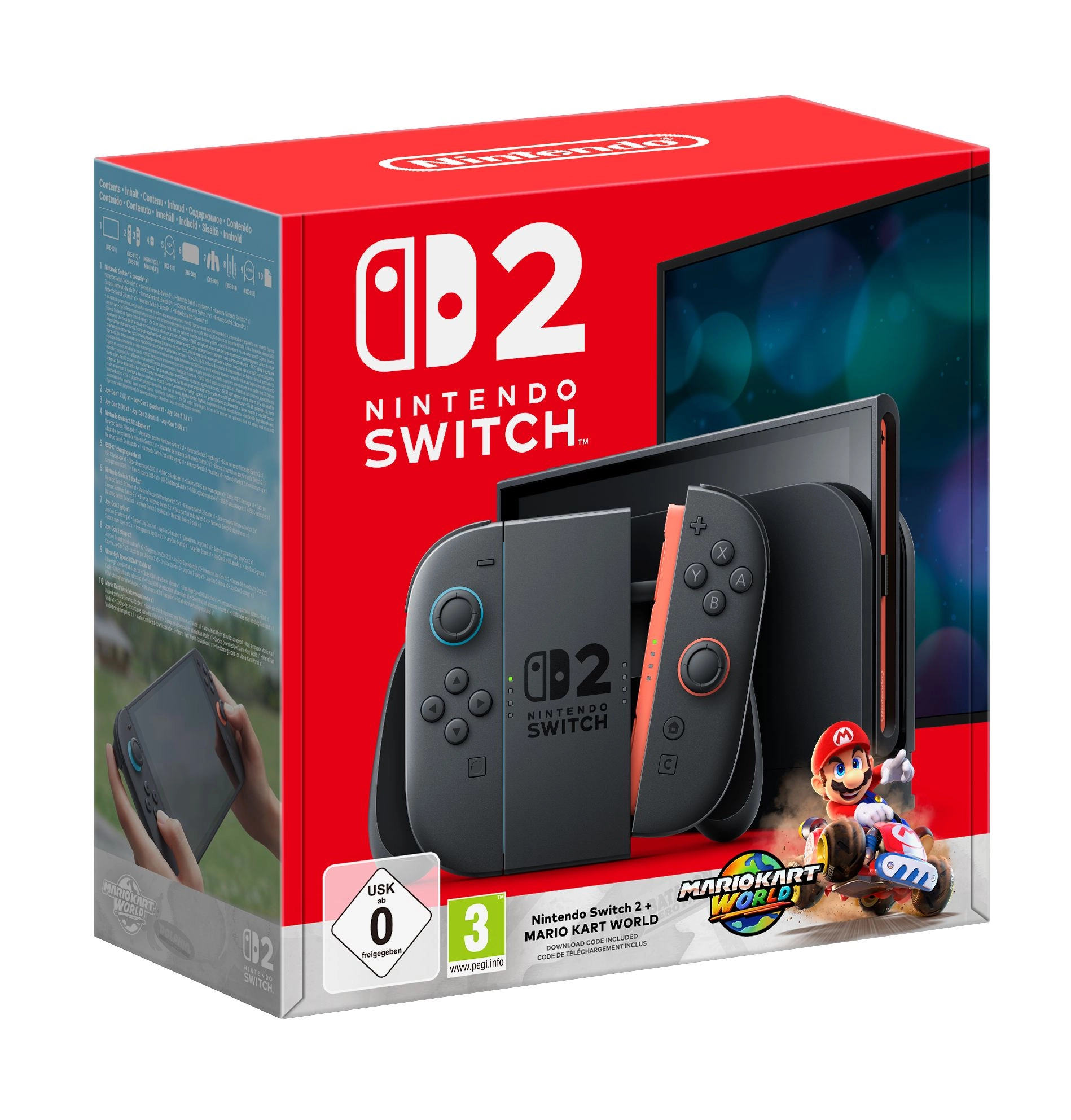 Nintendo Switch 一式　ブラック（新品未使用） Nintendo Switch 2 Joy-Con Czarny + Mario Kart World + Just Dance