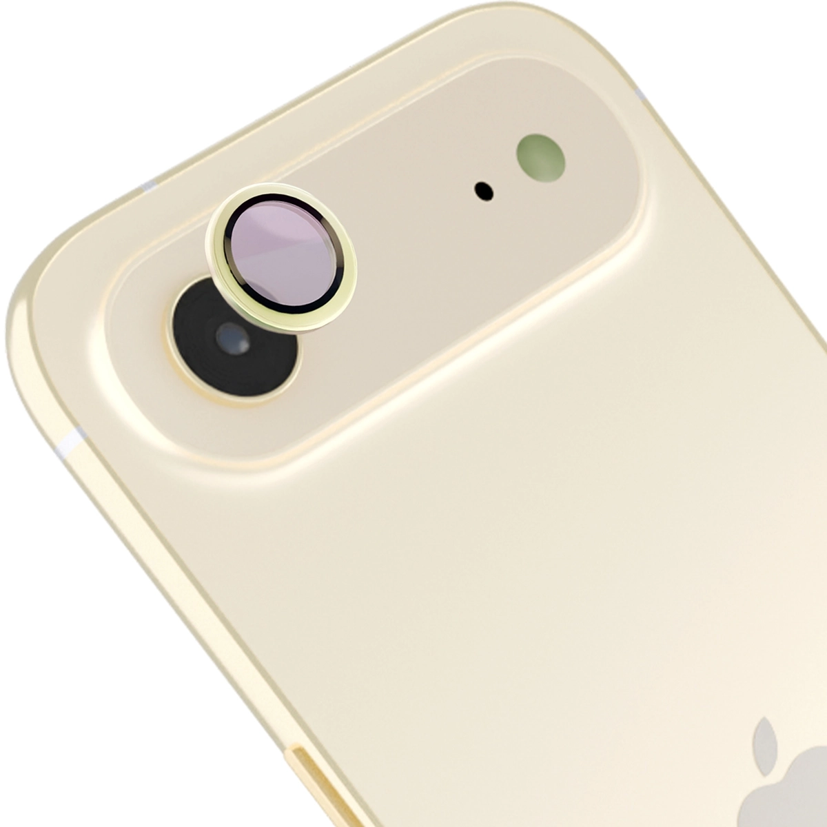 Szkło ochronne Bizon na aparat z aplikatorem Snap Lens do iPhone Air, jasnozłota ramka