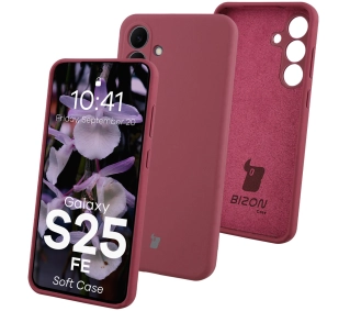 Bizon Silikonowe Soft do Samsung Galaxy S25 FE Śliwkowy