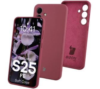 Etui Bizon Silikonowe Soft do Samsung Galaxy S25 FE Śliwkowy