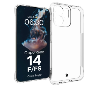 Etui Bizon Elastyczne Salpa do Oppo Reno 14 F / FS Przezroczysty