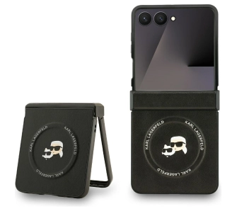 Etui Karl Lagerfeld Karl&Choupette Pins MagSafe do Samsung Galaxy Z Flip7 Czarny