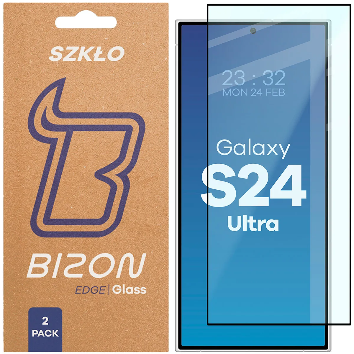 Szkło hartowane Bizon Edge Duo do Samsung Galaxy S24 Ultra