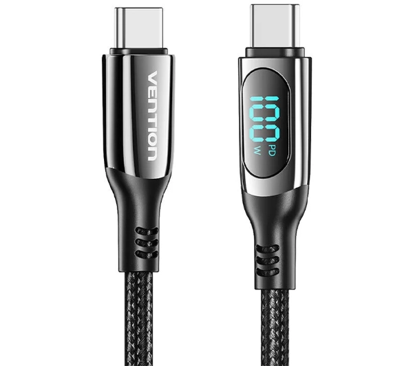Vention USB-C do USB-C 2.0 5A 1.2m Czarny
