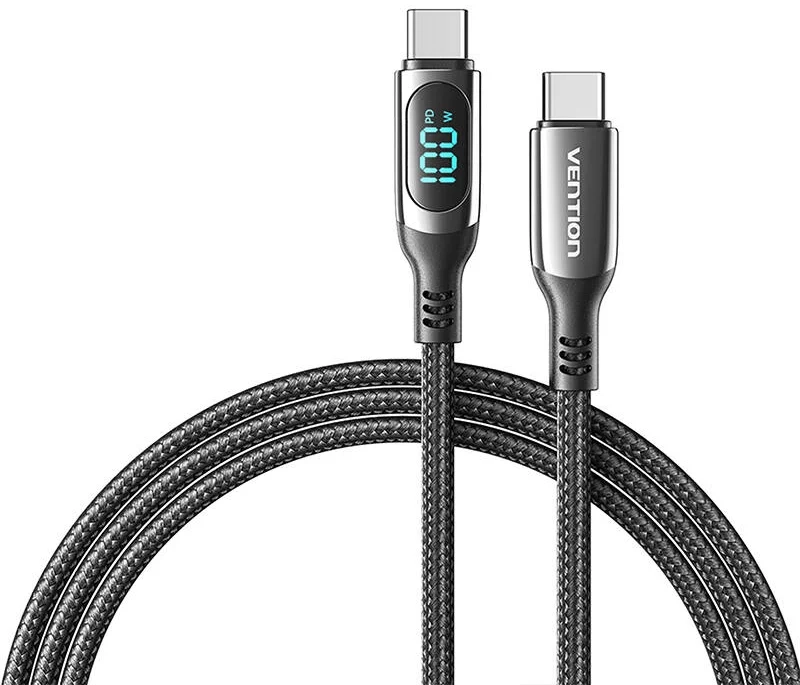Kabel Vention USB-C do USB-C 2.0 5A 1.2m Czarny
