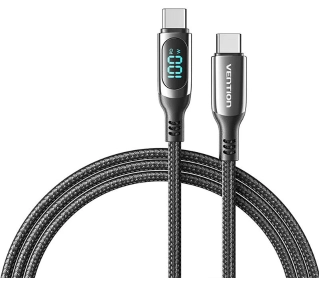 Vention USB-C do USB-C 2.0 5A 1.2m Czarny