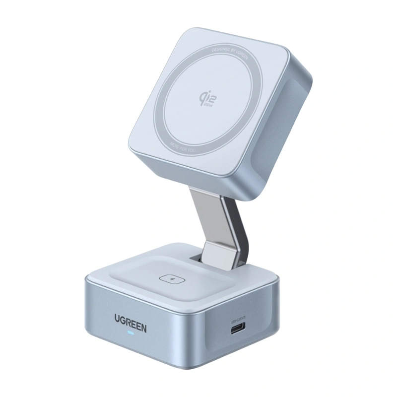 Ładowarka indukcyjna UGREEN W752 MagFlow 2w1 25W Szary