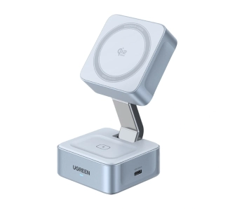 Ładowarka indukcyjna UGREEN W752 MagFlow 2w1 25W Szary