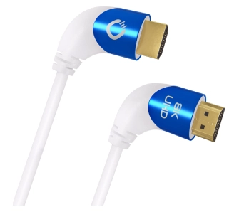 Kabel HDMI Oehlbach Shape Magic UHD 90 Wtyk kątowy 3m Biały
