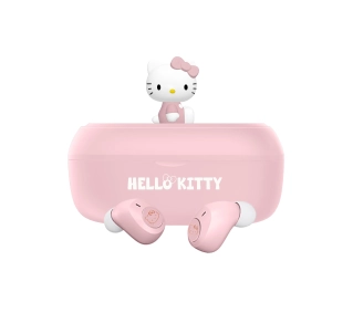 OTL Technologies Hello Kitty 3D Character Collectible TWS Earphones Dokanałowe Bluetooth 5.3 Różowy - ⚡ EURO HIT CENOWY! ⚡