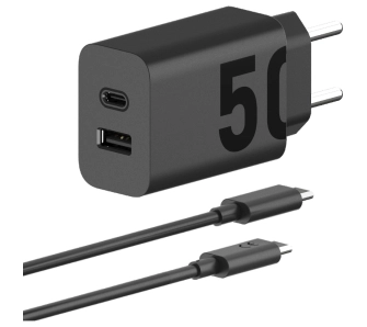 Ładowarka sieciowa Motorola TurboPower Duo 50W USB-A USB-C