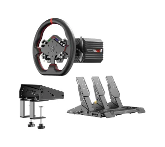 Kierownica PXN VD6 Bundle DP Gaming Set (Baza VD6 + Kierownica WDS R2 + Pedały + Zacisk Z9)