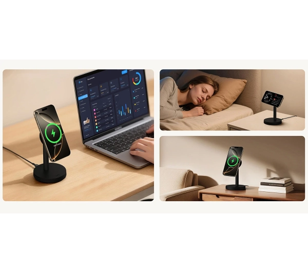 Aukey LC-MC111 Stand 25W Qi2.2 Czarny
