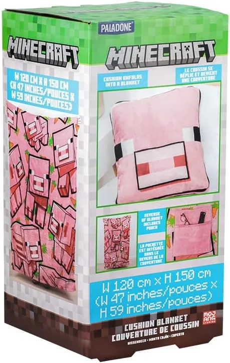 Poduszka-koc Paladone Minecraft Pig Cushion Blanket