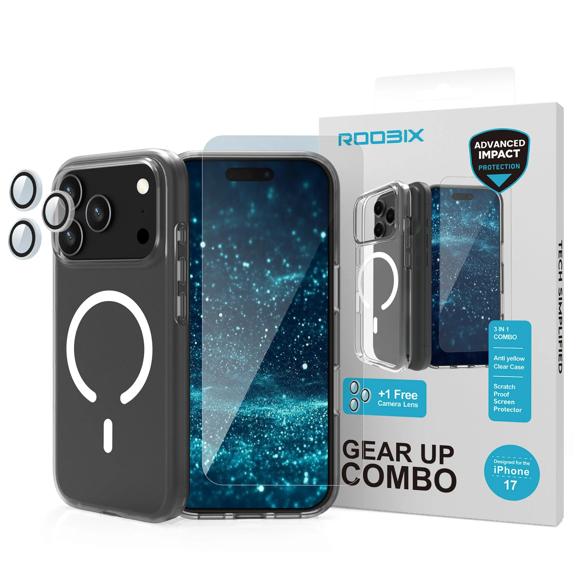 Etui Roobix Zestaw 3w1 Combo do iPhone 17