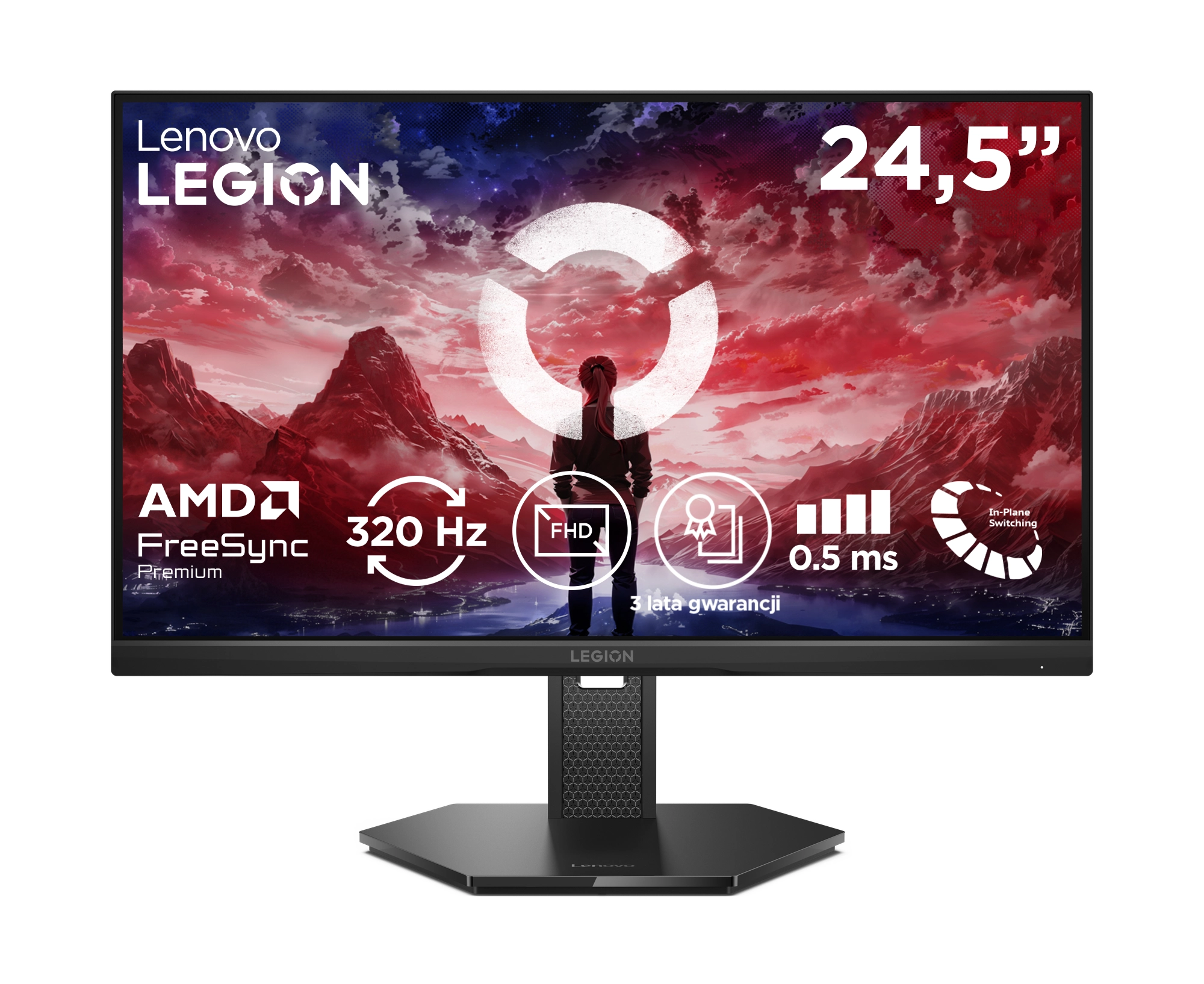 Monitor Lenovo Legion 25-10 (67D4GAC3EU) 24,5" Full HD IPS 320Hz 0,5ms MPRT Gamingowy