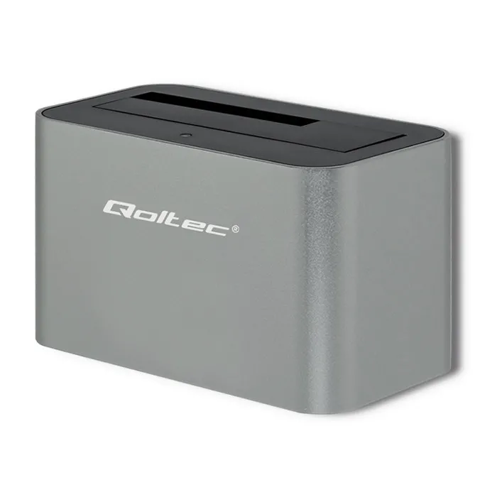 Stacja dokująca Qoltec 50315 do Dysków HDD/SSD 2.5"/3.5" SATA USB 3.0 Srebrny
