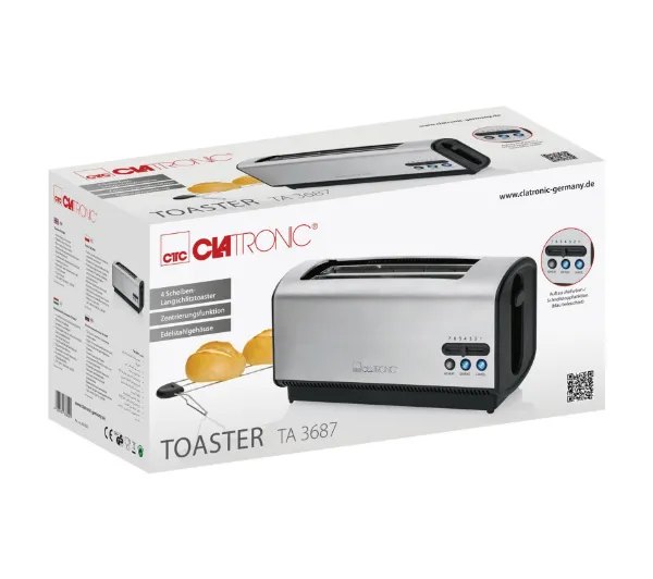 Clatronic TA 3687 Ruszt do bułek Rozmrażanie 1200W