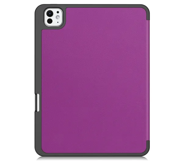 Bizon Case Tab Lizard z klapką do iPad Pro 11" 2025 / 2024 Ciemnofioletowy