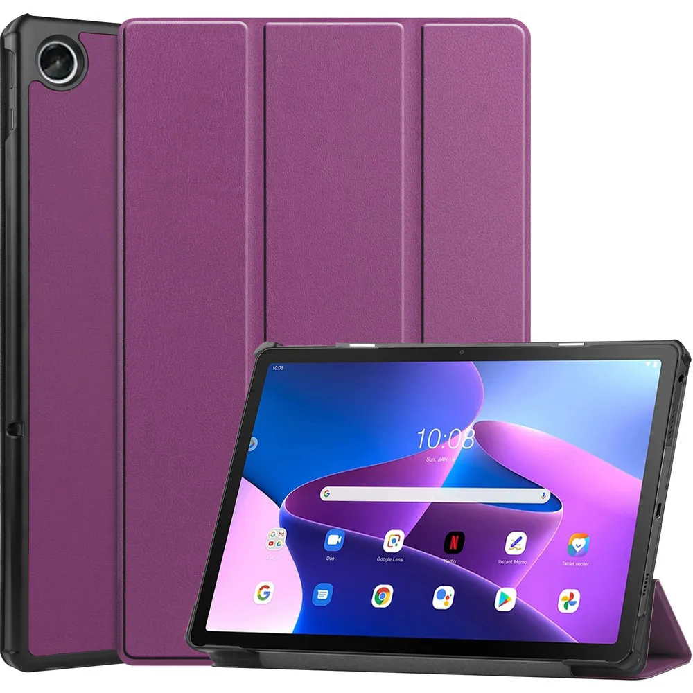 Etui na tablet Bizon Case Tab Croc z klapką do Lenovo Tab M10 Plus 3 gen. Ciemnofioletowy