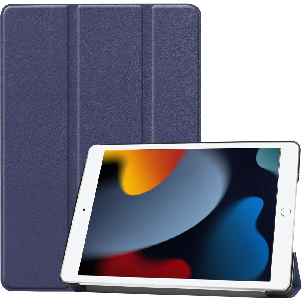 Etui na tablet Bizon Case Tab Croc z klapką do iPad 9/8/7 10.2 2021/2020/2019 Granatowy