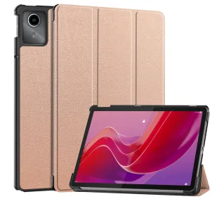 Bizon Case Tab Croc z klapką Lenovo Tab P12 Różowozłoty