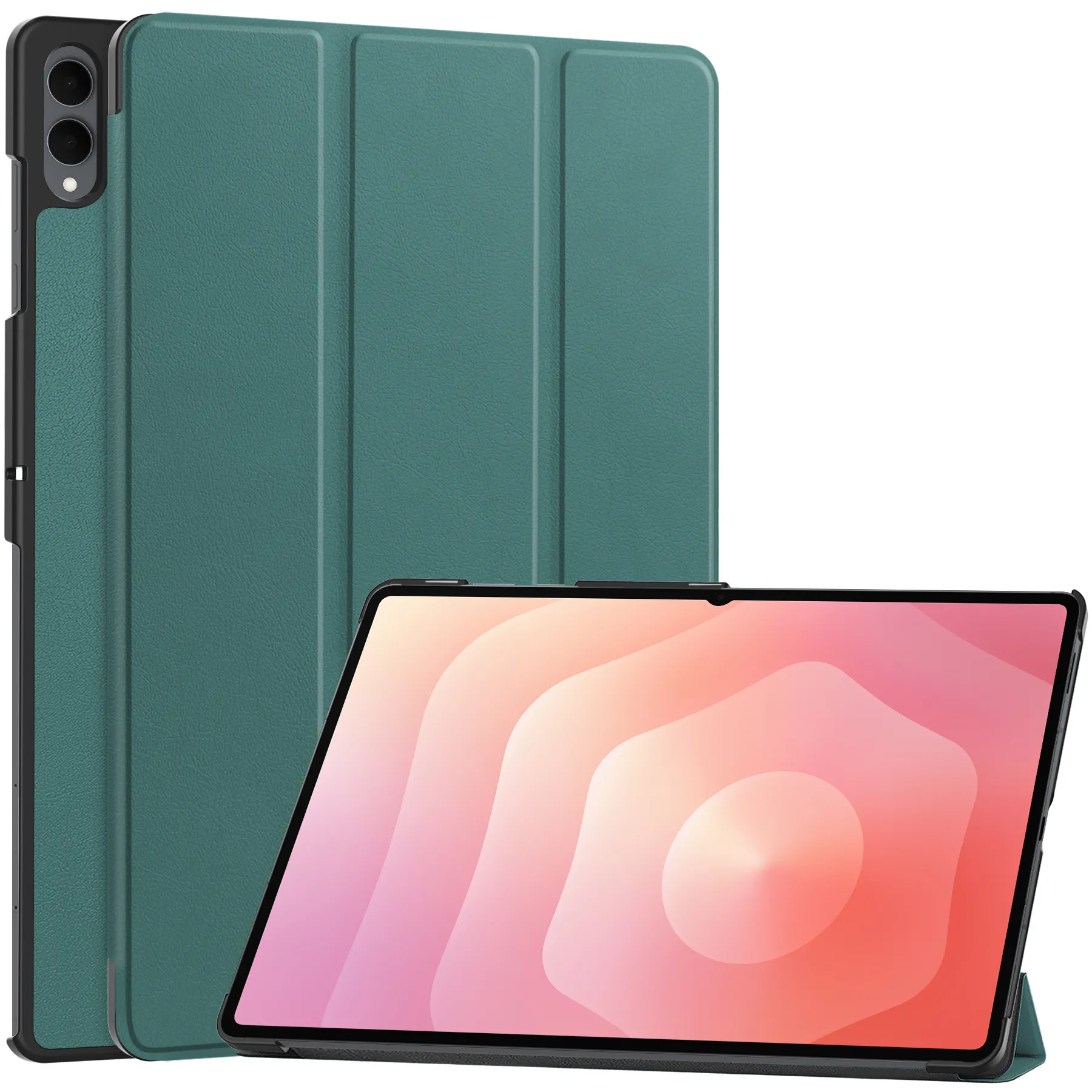 Etui na tablet Bizon Case Tab Croc z klapką do Samsung Galaxy Tab S11 Ultra Ciemnozielony