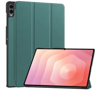 Etui na tablet Bizon Case Tab Croc z klapką do Samsung Galaxy Tab S11 Ultra Ciemnozielony
