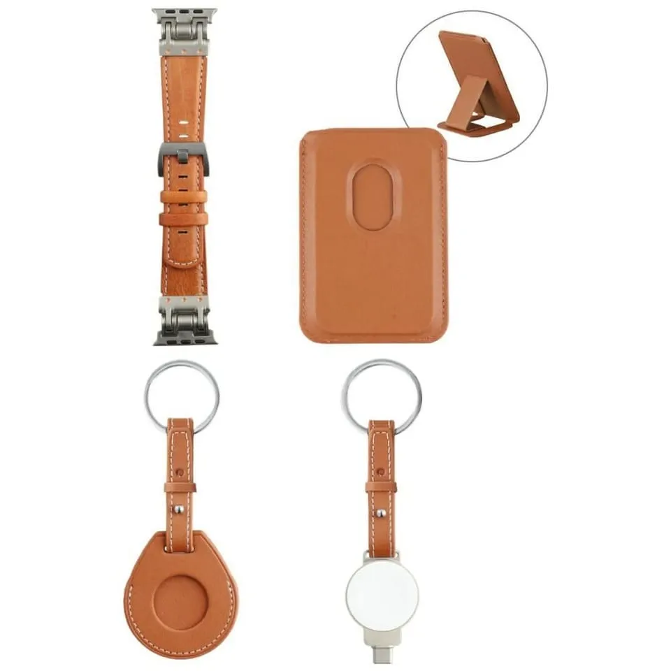 Zestaw akcesoriów 4smarts 4w1 do Apple Watch Brązowy