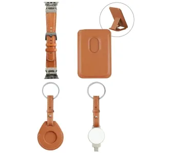 Zestaw akcesoriów 4smarts 4w1 do Apple Watch Brązowy