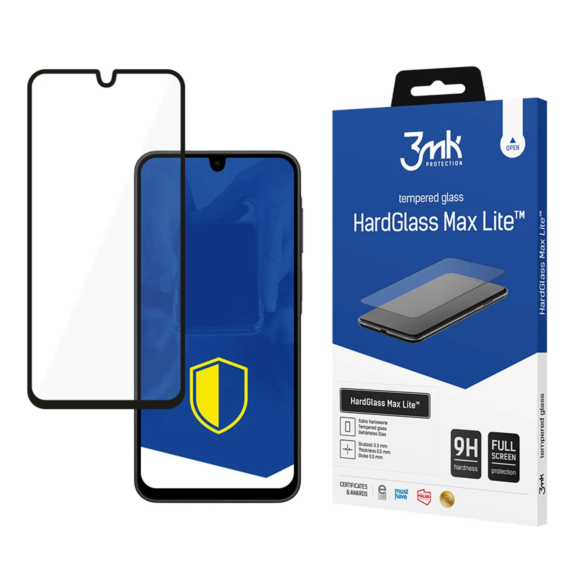 Szkło hartowane 3mk HardGlass Max Lite Black do Samsung Galaxy A17 5G/ 4G