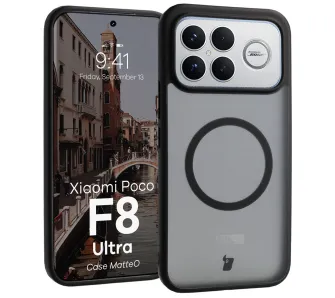 Etui Bizon MatteO do Xiaomi POCO F8 Ultra Przydymiony-czarny