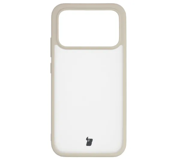 Bizon Angelo do Xiaomi POCO F8 Pro Półprzeźroczyste z beżową ramką