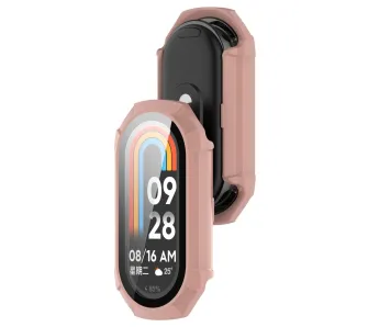 Etui Bizon Case Watch Adamo do Xiaomi Smart Band 9 Różowy