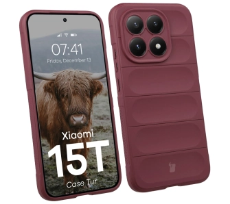Etui Bizon Tur do Xiaomi 15T Burgundowy